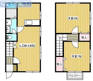 坂井1メゾネット【1階】の間取り