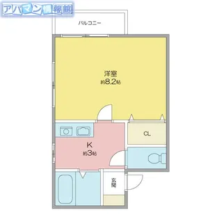 コーポクィーンズ【205号室】の間取り
