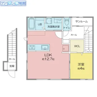 サニーフラット寺尾台A【201号室】の間取り