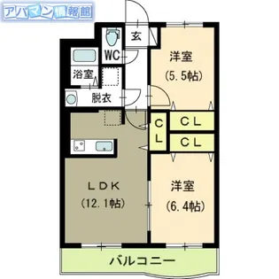 シャルマン【2階】の間取り
