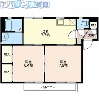 モン・アミD【1階】の間取り