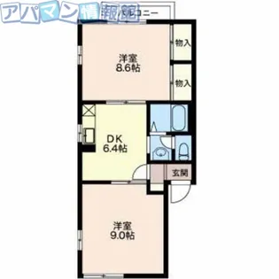 ベルテ椿Ⅱ【2階】の間取り