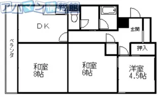 桜ヶ丘ハイツ【203号室】の間取り