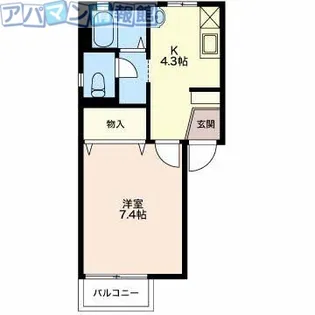 ルミエールうぐいす【1階】の間取り