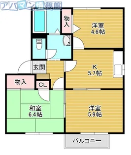 プラムロード【B101号室】の間取り
