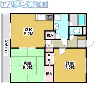 ニュー・ジニアス向陽【3階】の間取り