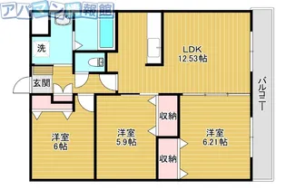 シャンフルール【1階】の間取り