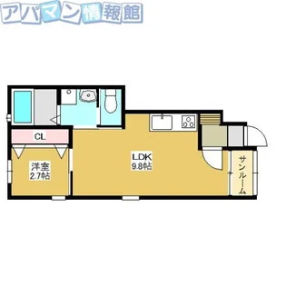 ラソールB【104号室】の間取り