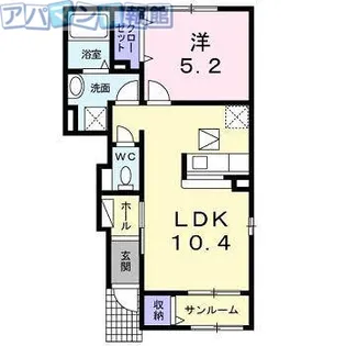 ベル パラダイスA【104号室】の間取り