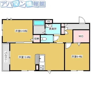 フェリシード【1階】の間取り