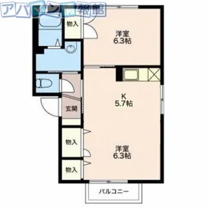 BKハイム【2階】の間取り