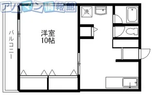 ソレイユ城山【201号室】の間取り
