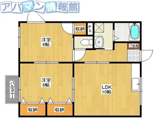 コーポ池田C【101号室】の間取り