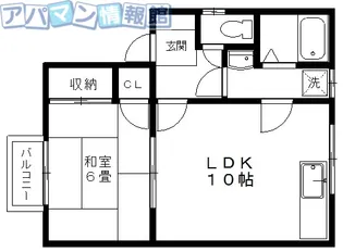 ハイムサンロード【2階】の間取り