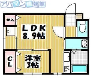 カーサ フェリーチェ【105号室】の間取り