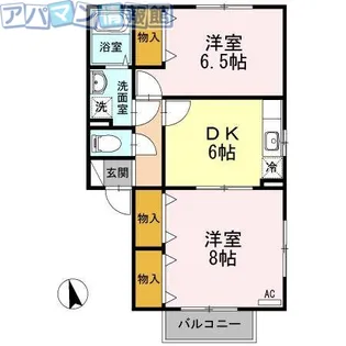 グランメゾン川口B【2階】の間取り