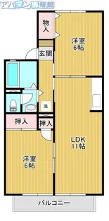 グランシャリオ結B【1階】の間取り