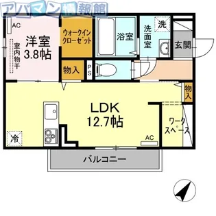 ピターニュ B【1階】の間取り
