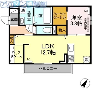 ピターニュ B【2階】の間取り