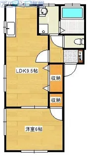 コーポドエル【1階】の間取り