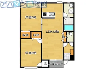 プリムローズ桜ヶ丘【203号室】の間取り