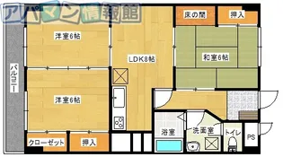 桜井マンション【5階】の間取り