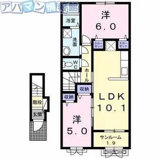 ベレットST【2階】の間取り