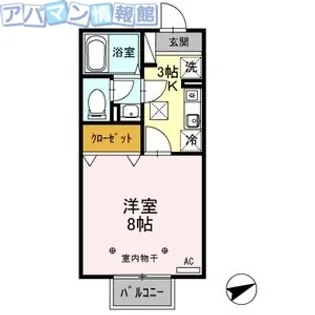 セジュール程島Ⅰ【1階】の間取り