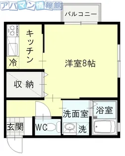 ピュア・クリスタル【102号室】の間取り