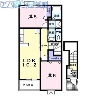 グランツ グリューン【2階】の間取り