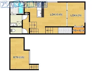 75apartment.東明L【1階】の間取り