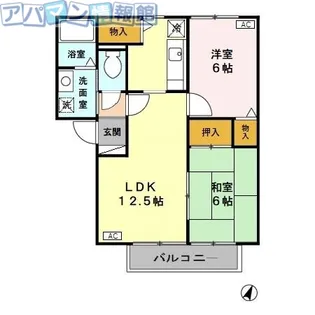 ロイヤルバレー田島【2階】の間取り