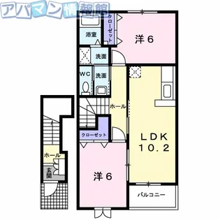 アルモニー スクエアA【2階】の間取り