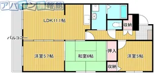 アニヴェルセル向陽【1階】の間取り