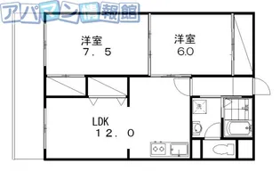 ハイツ仲田【2階】の間取り