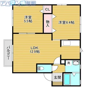 パークハイム砂岡Ⅱ【2階】の間取り