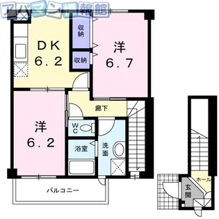 パルテール Ⅰ【2階】の間取り