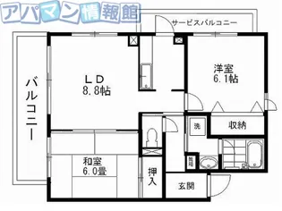 ソレアード【3階】の間取り