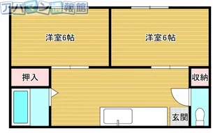ハイツアサヒ【B202号室】の間取り