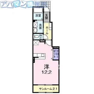 ミルキータウン城所Ⅱ【1階】の間取り