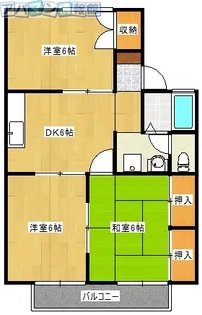 セジュール東明A【2階】の間取り