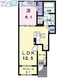 ピアニッシモⅠ【1階】の間取り