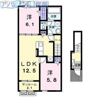 ピアニッシモⅠ【2階】の間取り