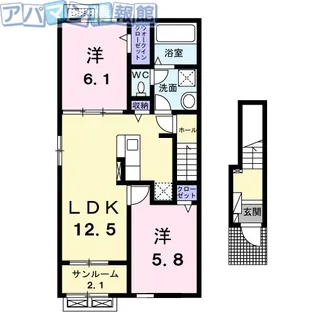 ピアニッシモⅠ【2階】の間取り