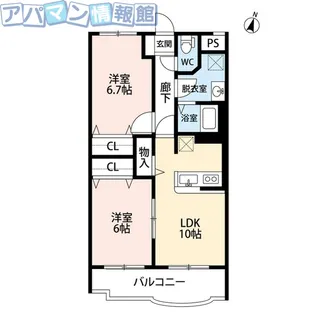 ディーンフォート【3階】の間取り