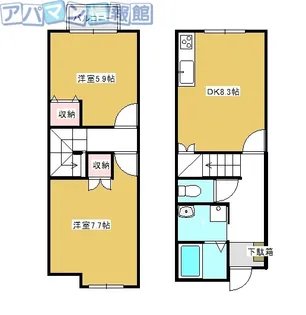 スプリングステージ【105号室】の間取り