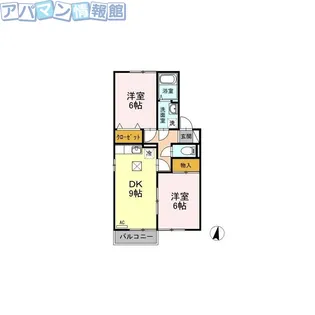 ロイヤルタウン程島A【2階】の間取り