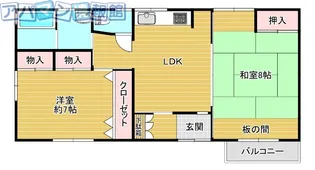 三百地貸家【1号室】の間取り