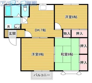 メンバーズタウン古田【102号室】の間取り