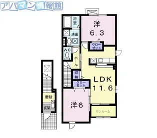 サンリットフジⅡ【2階】の間取り